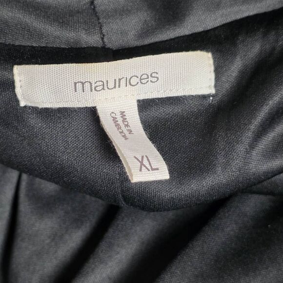 Maurices Boucle Open Front Coatigan Black Gray XL - Picture 6 of 8